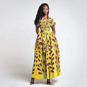 robe africaine robe africaine chic jaune et rose afro nation m 16065699152008