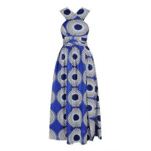 robe africaine robe africaine longue bleu et blanche afro nation xl 16065680113800