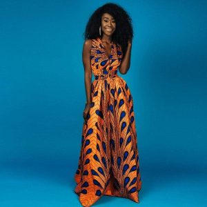 robe africaine robe africaine moderne orange afro nation 16065739030664